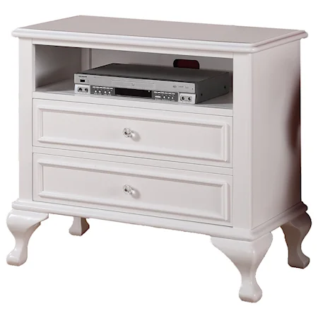 2-Drawer Media Chest with Shelf